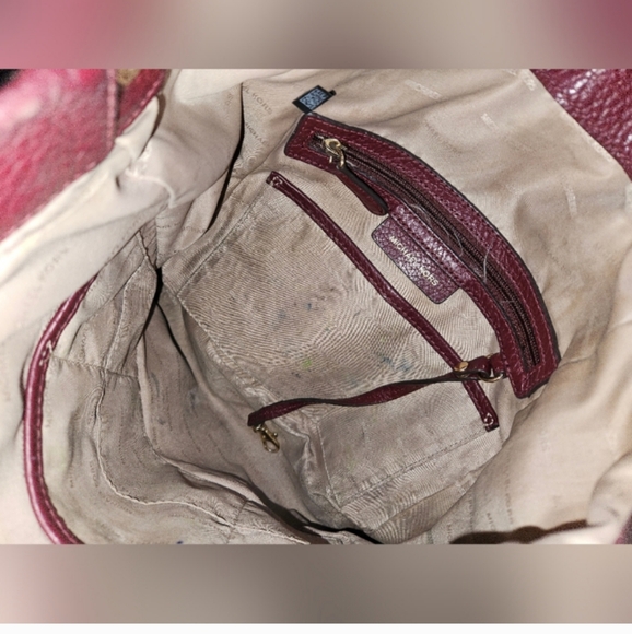 Michael Kors Burgundy Leather Backpack - Picture 9 of 9